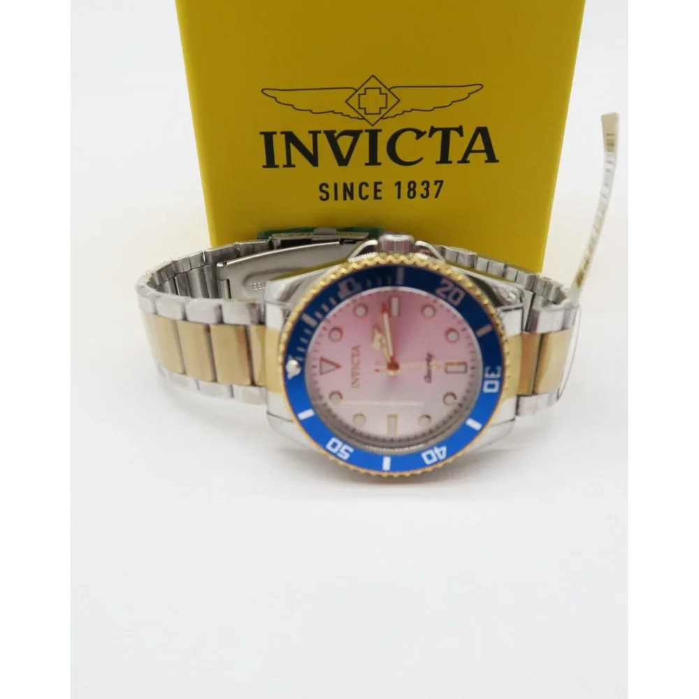 Invicta Pro Diver Vitreos Mens Watch 42mm Two Tone Gold Steel 69398 New